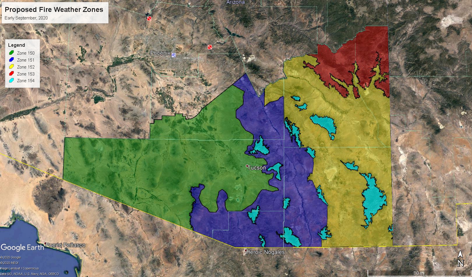 NWS Tucson Fire Weather Zone Forecast Configuration Change